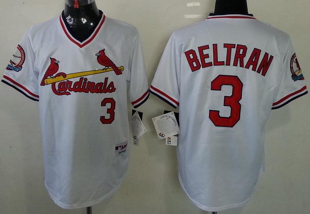 St.Louis Cardinals 3# Carlos Beltran White MLB Jerseys