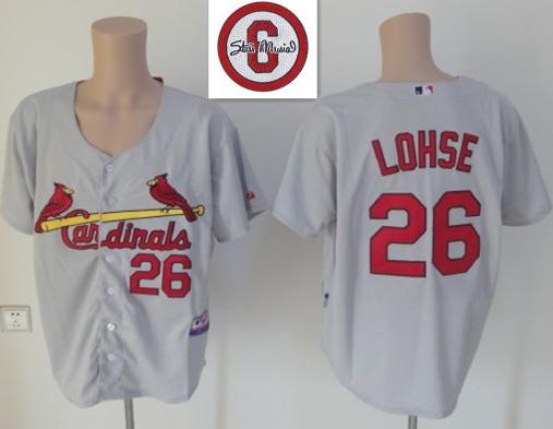 Cheap St.Louis Cardinals 26 Kyle Lohse Grey Cool Base MLB Jersey 6# Patch For Sale