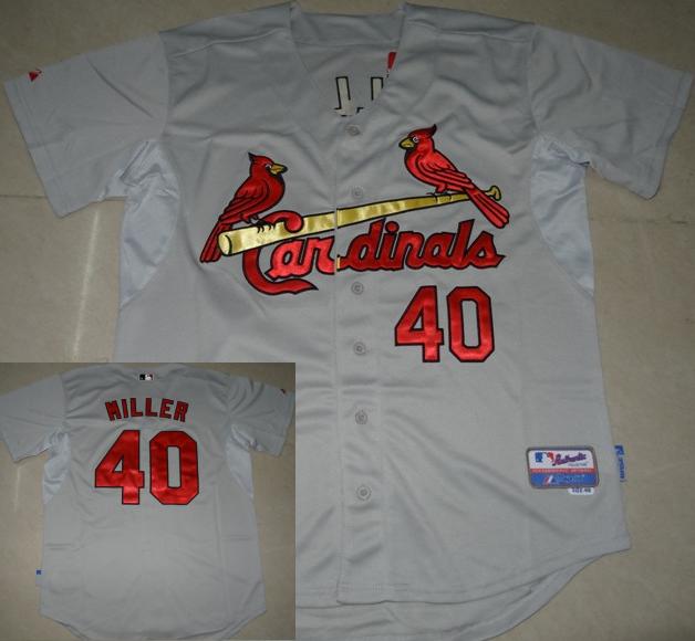 St.Louis Cardinals 40 Shelby Miller Grey MLB Jerseys
