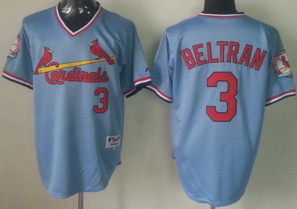 St.Louis Cardinals 3 Carlos Beltran Blue MLB Jerseys