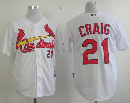 Cheap St.Louis Cardinals 21 Allen Craig White Cool Base MLB Jerseys For Sale