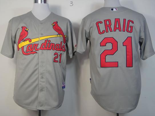 Cheap St.Louis Cardinals 21 Allen Craig Grey Cool Base MLB Jerseys For Sale