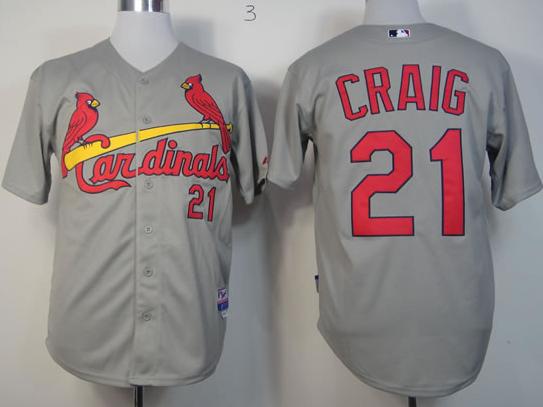 St.Louis Cardinals 21 Allen Craig Grey Cool Base MLB Jerseys