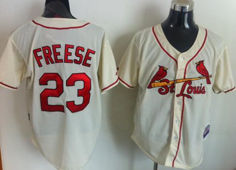 Cheap St.Louis Cardinals 23# David Freese Cream MLB Jerseys For Sale