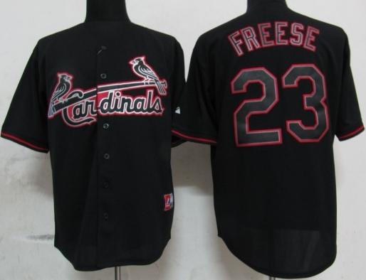 Cheap St.Louis Cardinals 23 Freese Black Fashion Jerseys For Sale