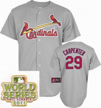 Cheap St.Louis Cardinals 29 Chris Carpenter Grey 2011 World Series Fall Classic MLB Jerseys For Sale