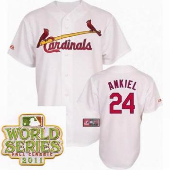 Cheap St.Louis Cardinals 24 Rick Ankiel White 2011 World Series Fall Classic MLB Jerseys For Sale