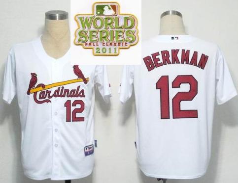 Cheap St.Louis Cardinals 12 Berkman White 2011 World Series Fall Classic MLB Jerseys For Sale