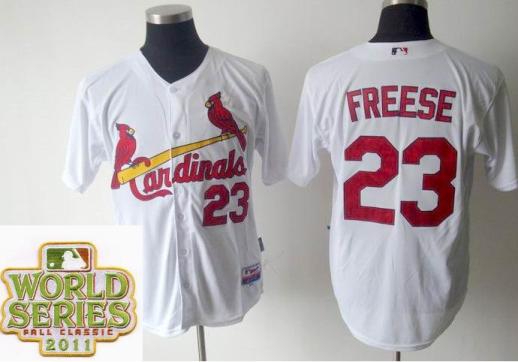 Cheap St.Louis Cardinals 23 Freese White 2011 World Series Fall Classic MLB Jerseys For Sale