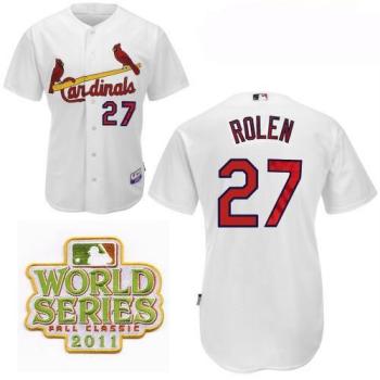 Cheap St.Louis Cardinals 27 Rolen White 2011 World Series Fall Classic MLB Jerseys For Sale