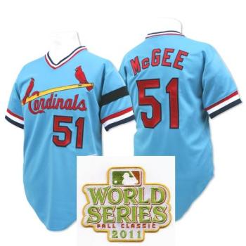 Cheap St.Louis Cardinals 51 McGee Blue 2011 World Series Fall Classic MLB Jerseys For Sale