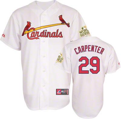 Cheap St.Louis Cardinals 29 Chris Carpenter 2011 World Series Fall Classic White Jersey For Sale