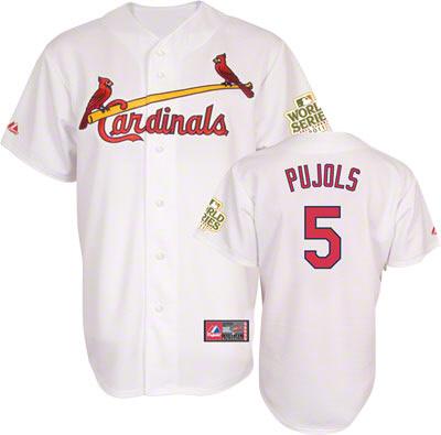 Cheap St.Louis Cardinals 5 Albert Pujols 2011 World Series Fall Classic White Jersey For Sale