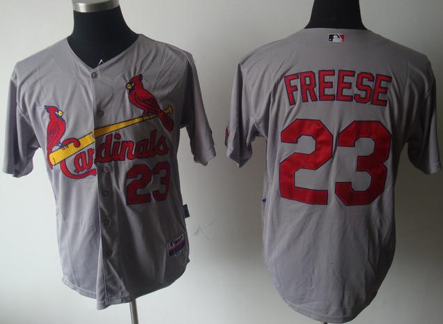 St.Louis Cardinals 23 Frees Grey MLB Jerseys