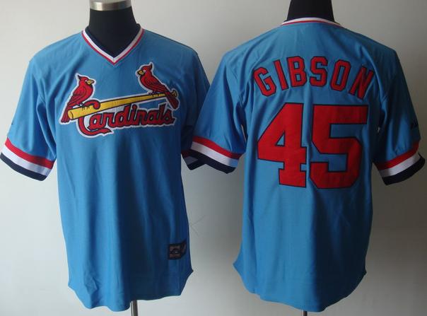 St.Louis Cardinals 45 Gibsoh Light Blue MLB Jerseys St.Louis Cardinals 45 Gibsoh Light Blue MLB Jerseys