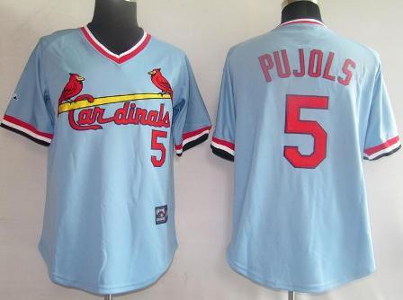 Cheap St.Louis Cardinals 5 Pujols Light Blue MLB Jerseys For Sale