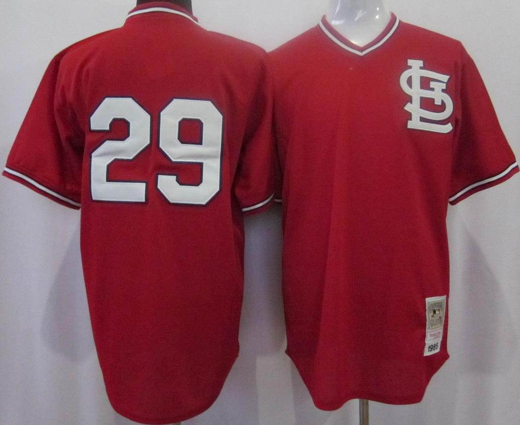 Cheap St.Louis Cardinals 29 Vince Coleman 1985 M&N Red Jersey For Sale