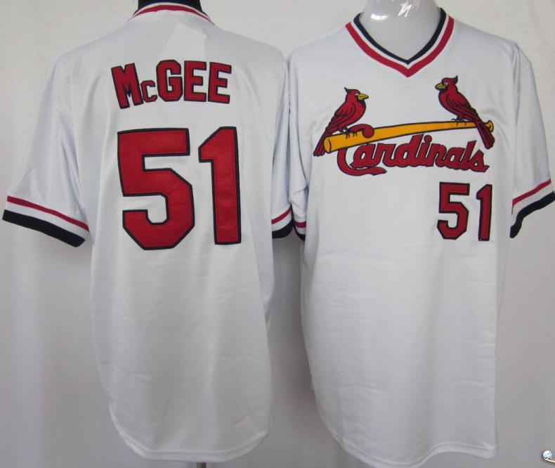 Cheap St.Louis Cardinals 51 Willie McGee 1982 White M&N Jersey For Sale