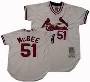 Cheap St.Louis Cardinals 51 Willie McGee white throwback jerseys For Sale