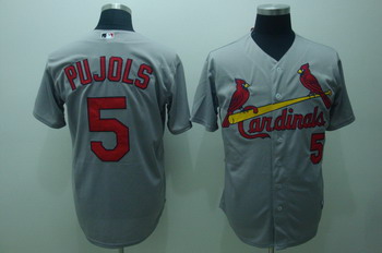 Cheap St. Cardinals 5 Pujols Grey Jerseys For Sale