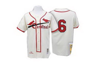 Cheap Stan Musial 6 St. Louis Cardinals Throwback Jersey (White) For Sale