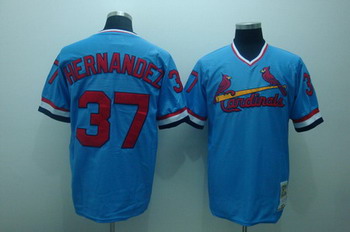Cheap St. Louis Cardinals 37 Keith hernandez blue jerseys Mitchell and ness For Sale