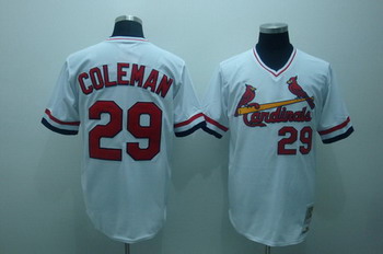 Cheap St. Louis Cardinals 29 Vince coleman white jerseys Mitchell and ness For Sale