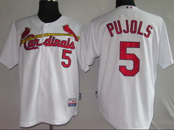 St.Louis Cardinals 5 pujols white Baseball Jerseys