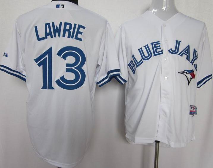 Cheap Toronto Blue Jays 13 Brett Lawrie 2012 White MLB Jerseys For Sale