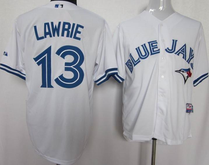 Toronto Blue Jays 13 Brett Lawrie 2012 White MLB Jerseys