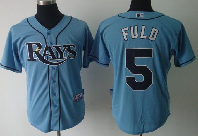 Tampa Bay Rays 5 Sam Fuld Light Blue MLB Jersey