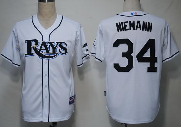 Tampa Bay Rays 34 Niemann White Cool Base MLB Jersey