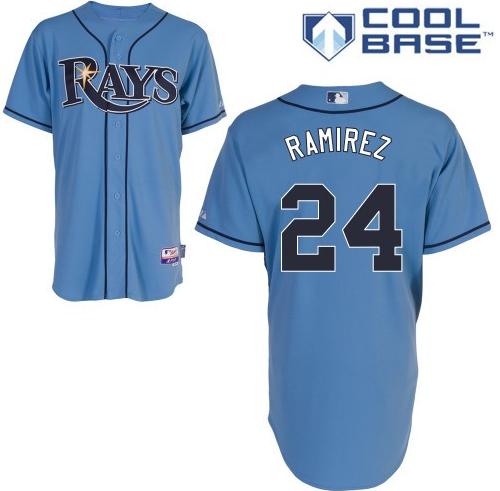Cheap Tampa Bay Rays 24 Manny Ramirez light blue Cool Base Jersey For Sale