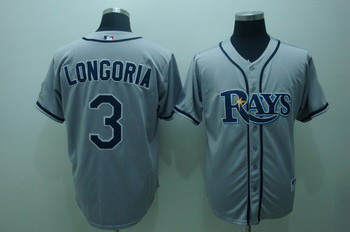 Tampa Bay Rays 3 Evan Longoria Grey Jerseys