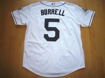Cheap Tampa Bay Rays 5 Pat Burrell World Series White Jersey For Sale