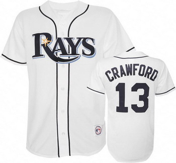 Cheap Tampa Bay Rays 13 Crawforo White Jerseys For Sale