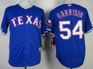 Cheap Texas Rangers 54 Matt Harrison Blue Cool Base MLB Jersey 2014 New Style For Sale