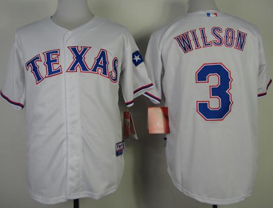 Texas Rangers 3 Russell Wilson White Cool Base MLB Jersey