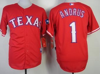 Cheap Texas Rangers 1 Elvis Andrus Red Cool Base MLB Jersey 2014 New Style For Sale