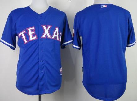 Texas Rangers Blank Blue Cool Base MLB Jersey