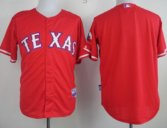 Texas Rangers Blank Red Cool Base MLB Jersey