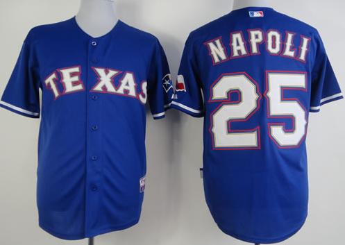 Texas Rangers 25# Mike Napoli Blue Cool Base MLB Jerseys