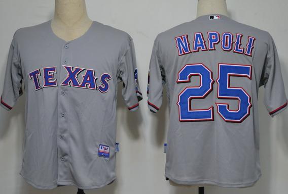 Cheap Texas Rangers 25 Napoli Grey Cool Base MLB Jerseys For Sale