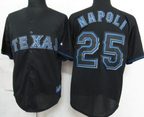 Cheap Texas Rangers 25 Napoli Black Fashion Jerseys For Sale