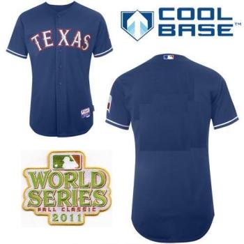 Cheap Texas Rangers Blank Blue 2011 World Series Fall Classic MLB Jerseys For Sale