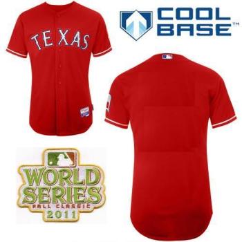 Cheap Texas Rangers Blank Red 2011 World Series Fall Classic MLB Jerseys For Sale