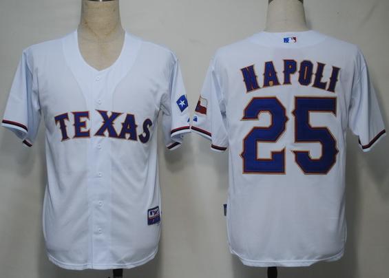 Cheap Texas Rangers 25 Napoli white Cool Base MLB Jersey For Sale