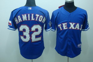 Texas Rangers 32 hamilton blue jerseys 2010 world cup