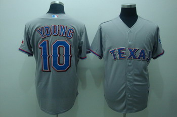 Cheap Texas Rangers 10 Michael Young Grey Jerseys For Sale