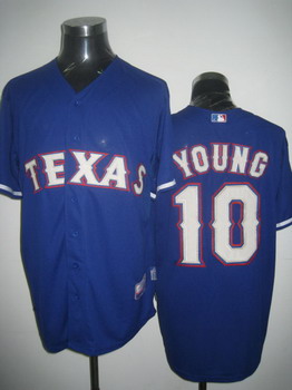 Texas Rangers 10 Young Blue Jerseys